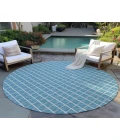 Dalyn Indoor/Outdoor York YO1 Sky Blue Washable 6' x 6' Rug