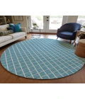 Dalyn Indoor/Outdoor York YO1 Sky Blue Washable 6' x 6' Rug