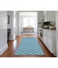 Dalyn Indoor/Outdoor York YO1 Sky Blue Washable 2'3" x 7'6" Rug