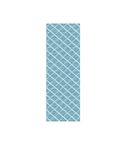 Dalyn Indoor/Outdoor York YO1 Sky Blue Washable 2'3" x 12' Rug