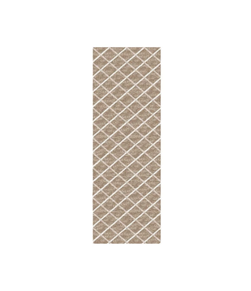 Dalyn Indoor/Outdoor York YO1 Taupe Washable 2'3" x 7'6" Rug