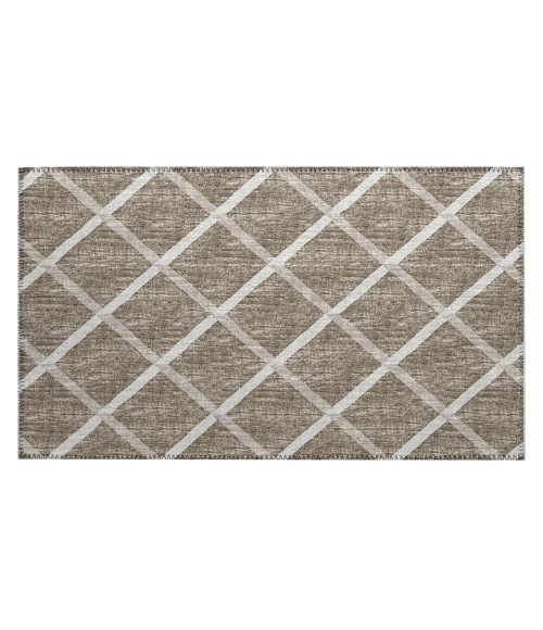 Dalyn Indoor/Outdoor York YO1 Taupe Washable 1'8" x 2'6" Rug