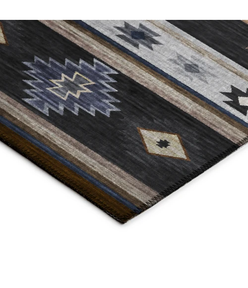 Dalyn Phoenix PH4 Black Area Rug 5 ft. X 7 ft. 6 in. Rectangle