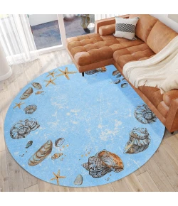 Dalyn Seabreeze SZ9 Denim Area Rug 8 ft. X 8 ft. Round
