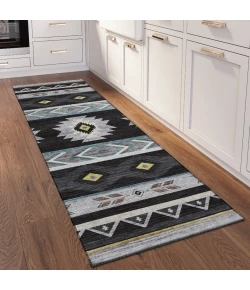 Dalyn Phoenix PH3 Black Area Rug 2 ft. 3 in. X 7 ft. 6 in. Runner