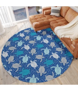 Dalyn Seabreeze SZ13 Navy Area Rug 8 ft. X 8 ft. Round