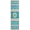 Dalyn Phoenix PH3 Teal Area Rug 2 ft. 3 in. X 7 ft. 6 in. Runner