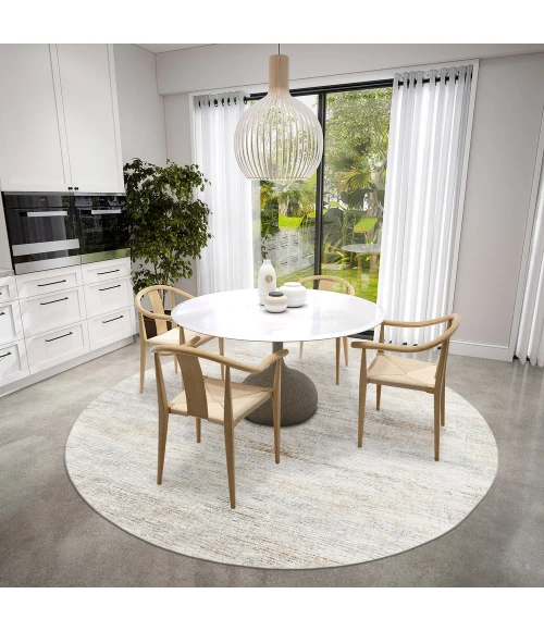 Dalyn Ciara CR1 Linen Area Rug 4 ft. X 4 ft. Round