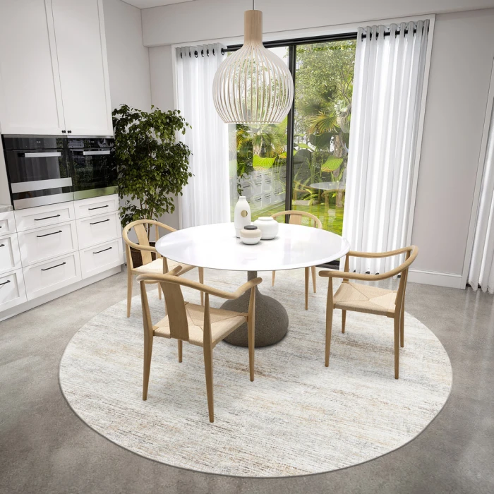 Dalyn Ciara CR1 Linen Area Rug 6 ft. X 6 ft. Round