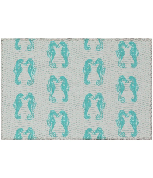 Dalyn Seabreeze SZ15 Teal Area Rug 1 ft. 8 in. X 2 ft. 6 in. Rectangle