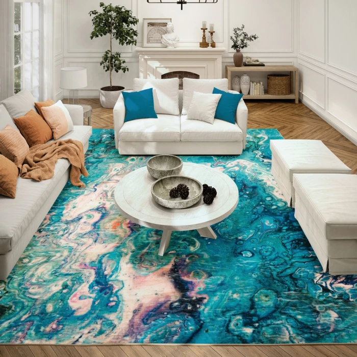Dalyn Kikiamo KK4 Lagoon Area Rug 8 ft. X 8 ft. Round