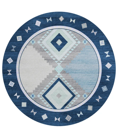 Dalyn Phoenix PH2 Denim Area Rug 8 ft. X 8 ft. Round