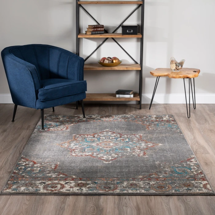 Dalyn Lavita LV522 Pewter Area Rug 7 ft. 10 in. X 10 ft. 7 in. Rectangle