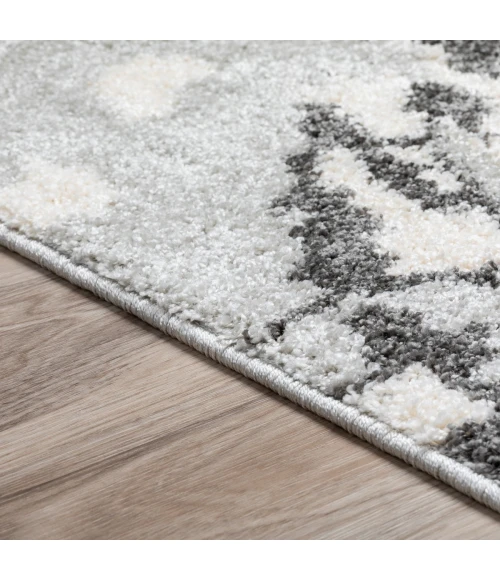 Dalyn Rocco RC3 Silver Area Rug 3 ft. 3 in. X 5 ft. 1 in. Rectangle