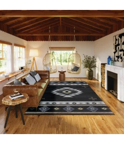 Dalyn Phoenix PH4 Black Area Rug 5 ft. X 7 ft. 6 in. Rectangle