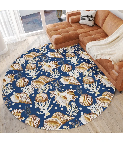 Dalyn Seabreeze SZ6 Navy Area Rug 8 ft. X 8 ft. Round