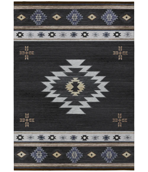 Dalyn Phoenix PH4 Black Area Rug 5 ft. X 7 ft. 6 in. Rectangle