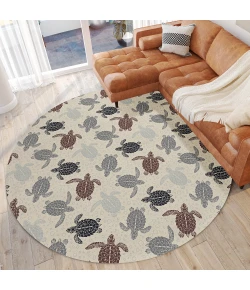 Dalyn Seabreeze SZ13 Beige Area Rug 8 ft. X 8 ft. Round