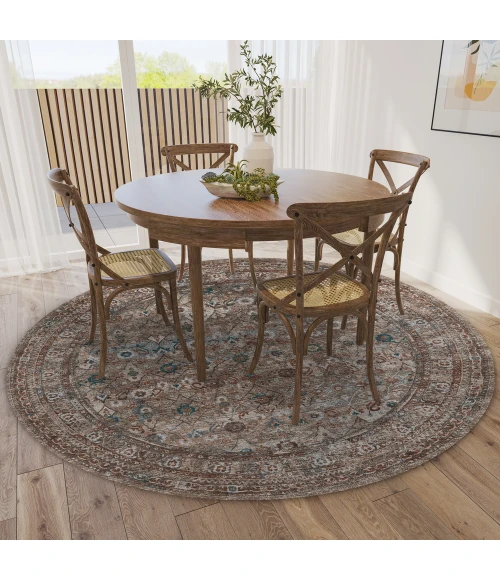 Dalyn Jericho JC7 Latte Area Rug 4 ft. X 4 ft. Round