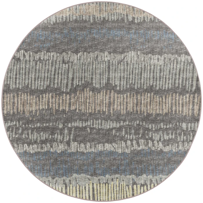 Dalyn Winslow WL4 Charcoal Area Rug 6 ft. X 6 ft. Round