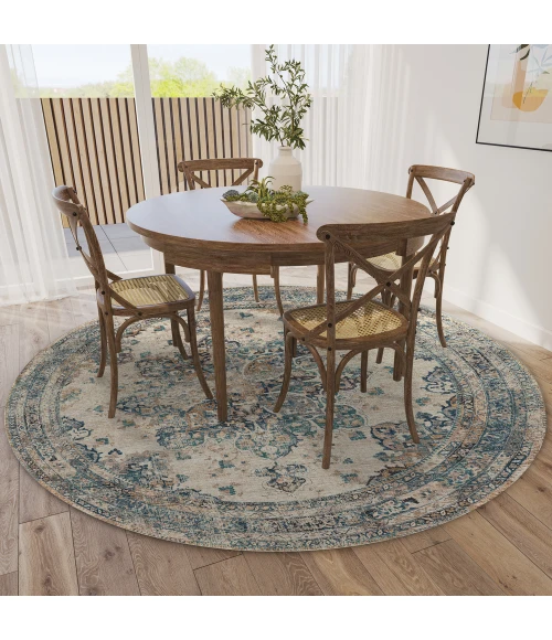 Dalyn Jericho JC6 Linen Area Rug 4 ft. X 4 ft. Round
