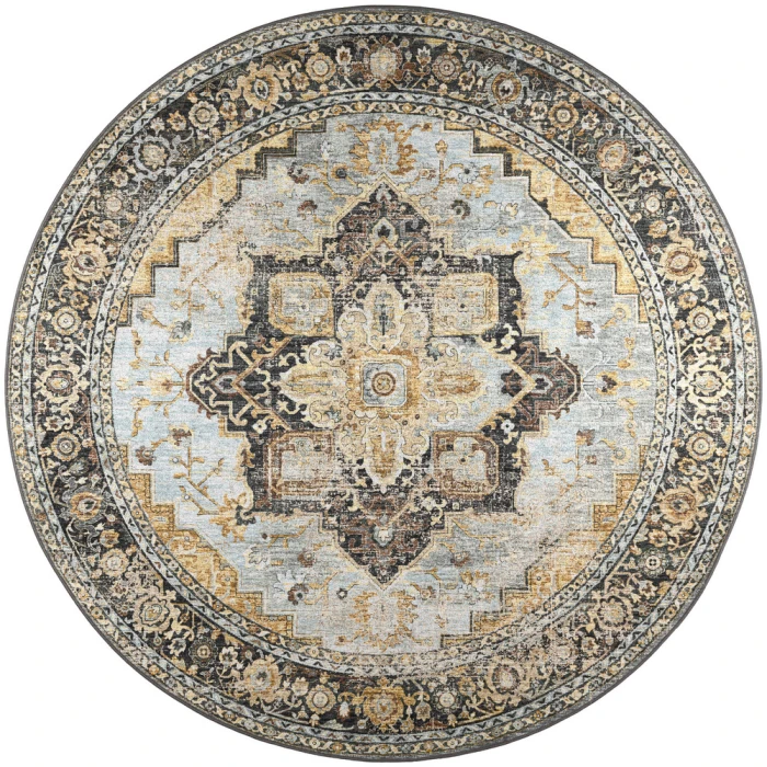 Dalyn Jericho JC2 Pewter Area Rug 8 ft. X 8 ft. Round