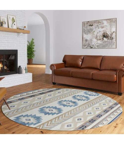 Dalyn Phoenix PH3 Ivory Area Rug 8 ft. X 8 ft. Round