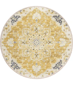 Dalyn Marbella MB3 Gold Area Rug 4 ft. X 4 ft. Round