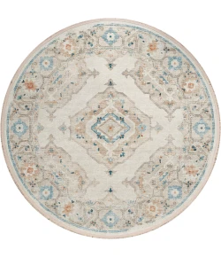 Dalyn Marbella MB1 Ivory Area Rug 4 ft. X 4 ft. Round