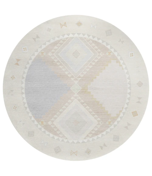Dalyn Phoenix PH2 Ivory Area Rug 8 ft. X 8 ft. Round