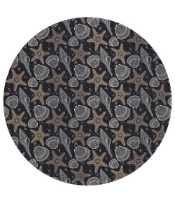 Dalyn Seabreeze SZ4 Black Area Rug 8 ft. X 8 ft. Round