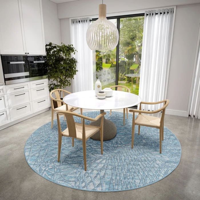 Dalyn Winslow WL2 Indigo Area Rug 4 ft. X 4 ft. Round