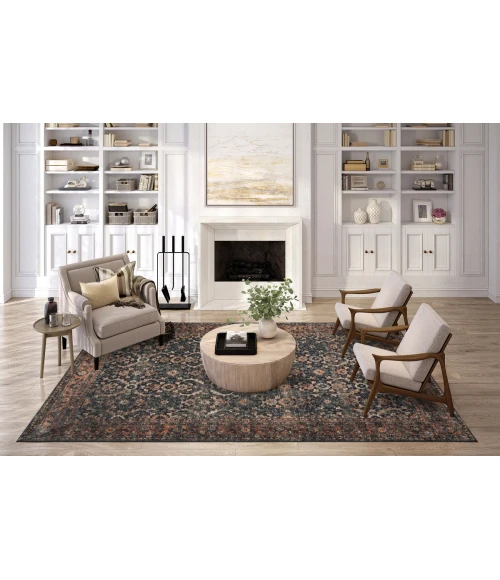 Dalyn Jericho JC1 Charcoal Area Rug 6 ft. X 6 ft. Round