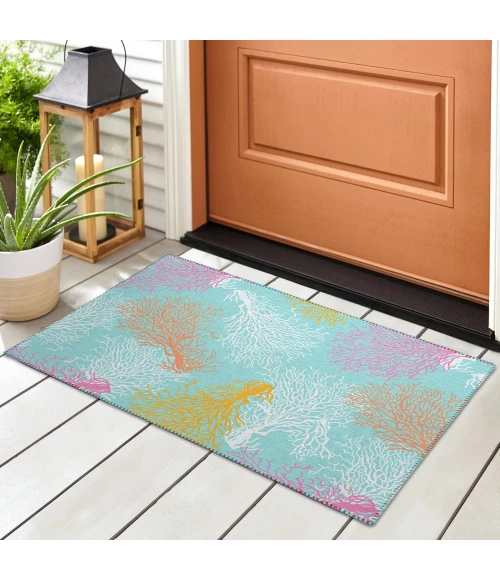 Dalyn Seabreeze SZ3 Teal Area Rug 1 ft. 8 in. X 2 ft. 6 in. Rectangle