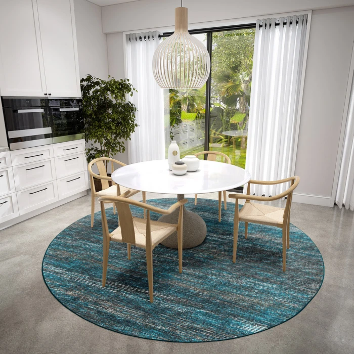 Dalyn Ciara CR1 Navy Area Rug 6 ft. X 6 ft. Round