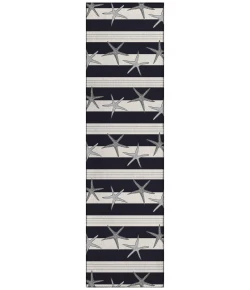 Dalyn Seabreeze SZ12 Black Area Rug 2 ft. 3 in. X 7 ft. 6 in. Runner