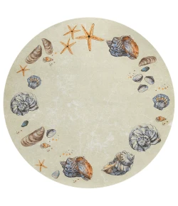 Dalyn Seabreeze SZ9 Ivory Area Rug 8 ft. X 8 ft. Round