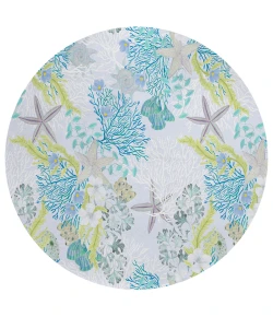 Dalyn Seabreeze SZ1 Silver Area Rug 8 ft. X 8 ft. Round