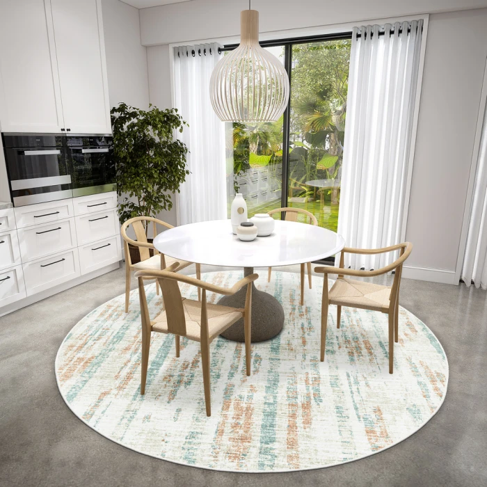 Dalyn Winslow WL6 Pearl Area Rug 4 ft. X 4 ft. Round