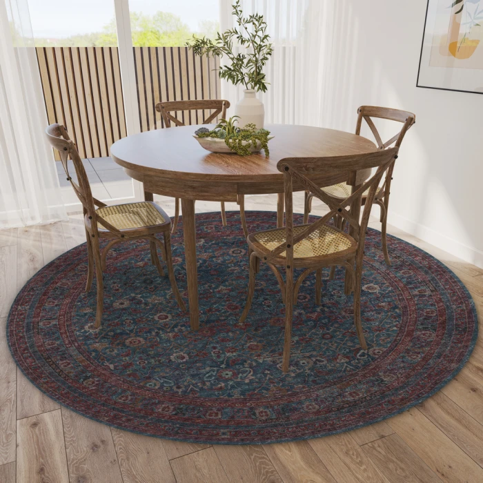 Dalyn Jericho JC7 Navy Area Rug 8 ft. X 8 ft. Round