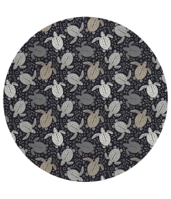 Dalyn Seabreeze SZ13 Black Area Rug 8 ft. X 8 ft. Round