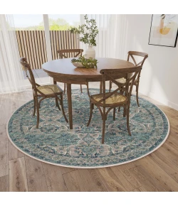 Dalyn Marbella MB5 Mineral Blue Area Rug 4 ft. X 4 ft. Round
