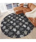 Dalyn Seabreeze SZ13 Black Area Rug 8 ft. X 8 ft. Round