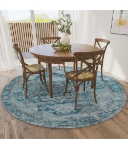 Dalyn Jericho JC5 Denim Area Rug 6 ft. X 6 ft. Round