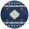Dalyn Phoenix PH4 Navy Area Rug 8 ft. X 8 ft. Round
