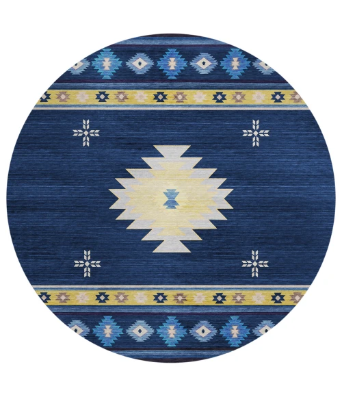Dalyn Phoenix PH4 Navy Area Rug 8 ft. X 8 ft. Round