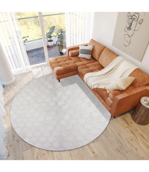 Dalyn Stetson SS1 Linen Area Rug 4 ft. X 4 ft. Round