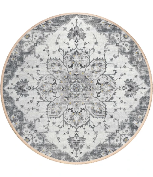 Dalyn Marbella MB3 Linen Area Rug 4 ft. X 4 ft. Round