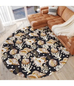 Dalyn Seabreeze SZ6 Black Area Rug 8 ft. X 8 ft. Round