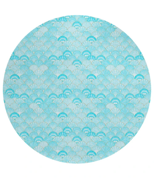 Dalyn Seabreeze SZ2 Teal Area Rug 8 ft. X 8 ft. Round